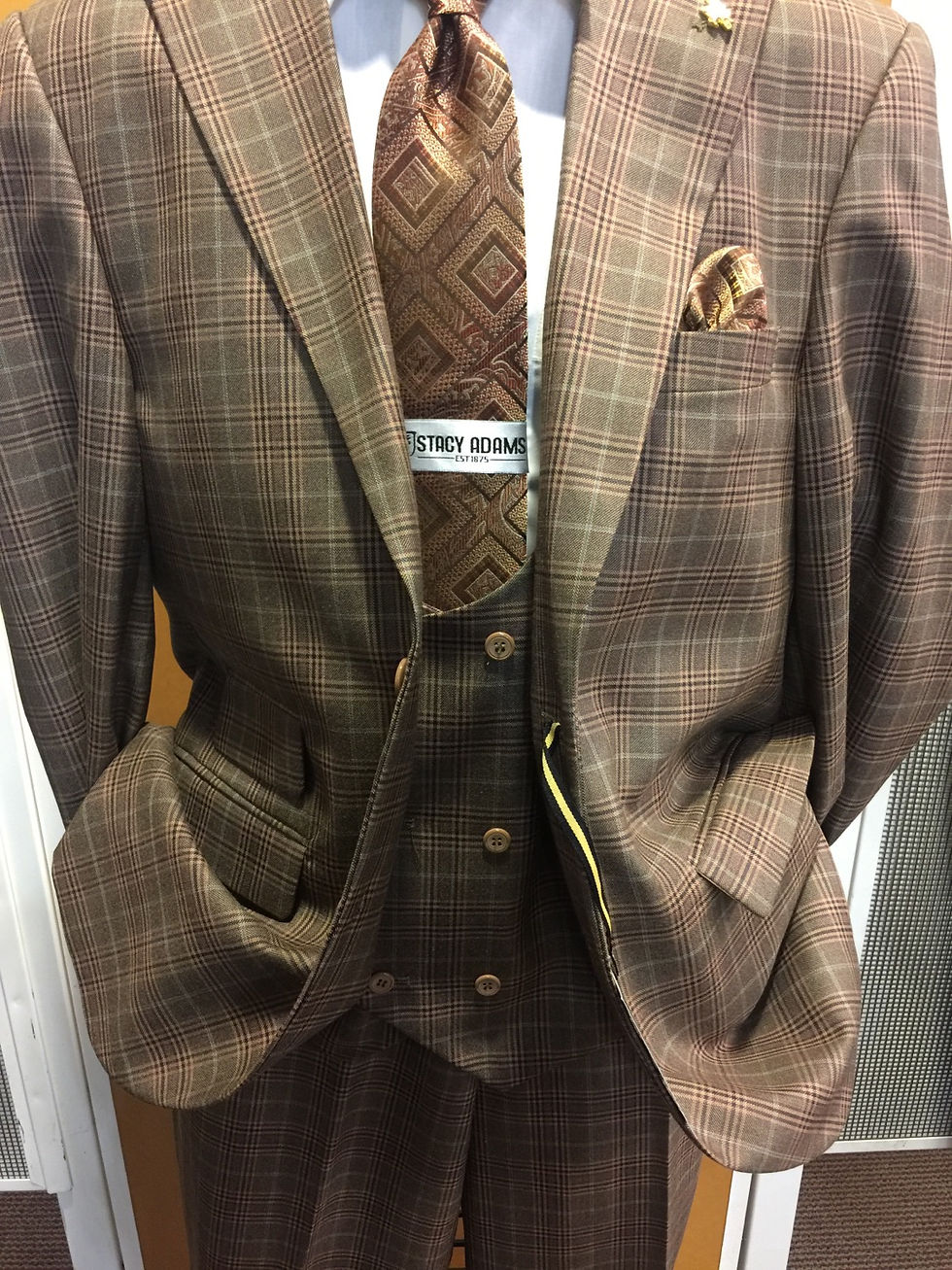 Thumbnail: FALCONE I 9152-SCOOP VESTED I  2 BUTTON SINGLE BREAST VESTED I BROWN-704
