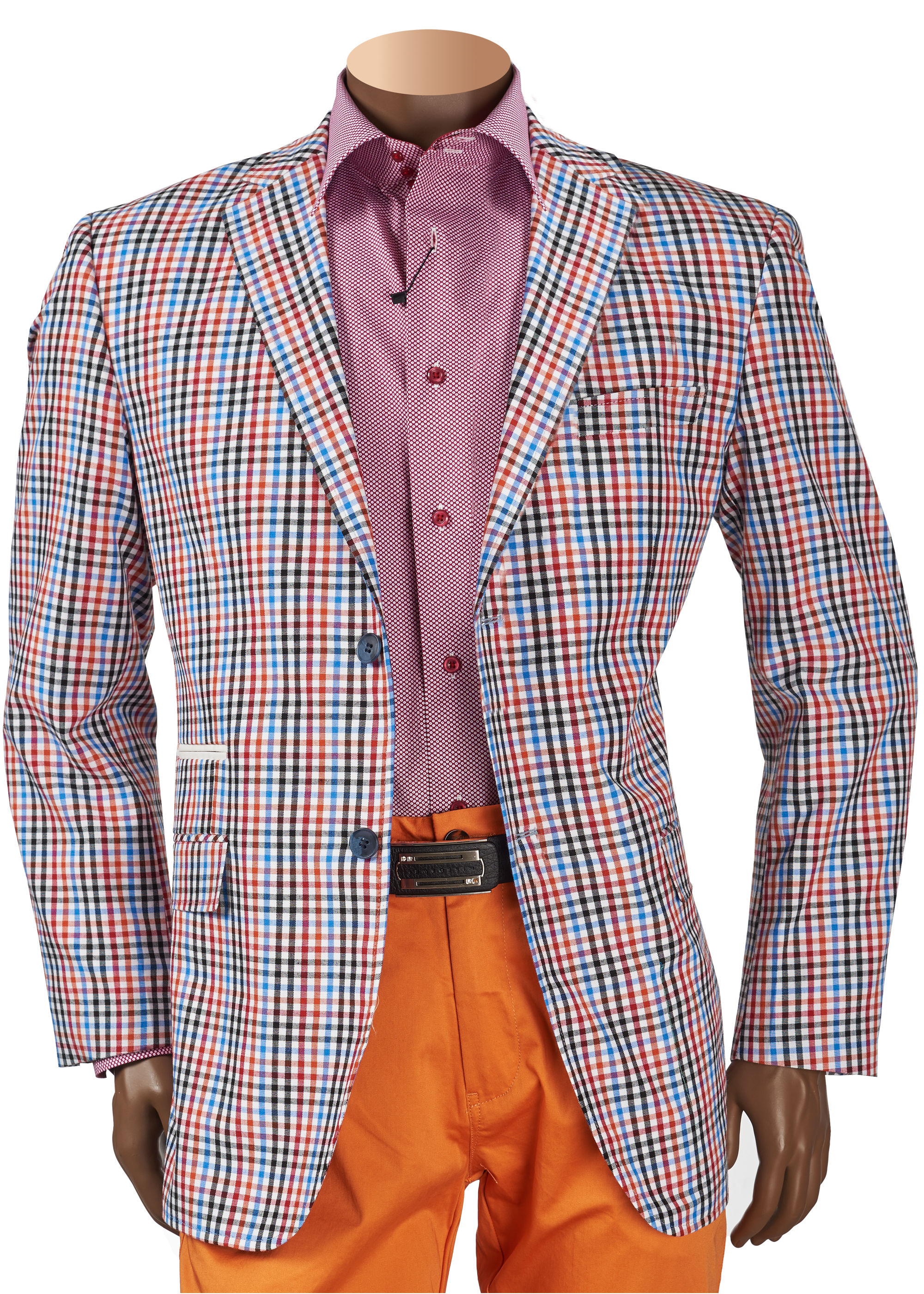 5288 I Inserch Check Plaid Blazer I Multi Color