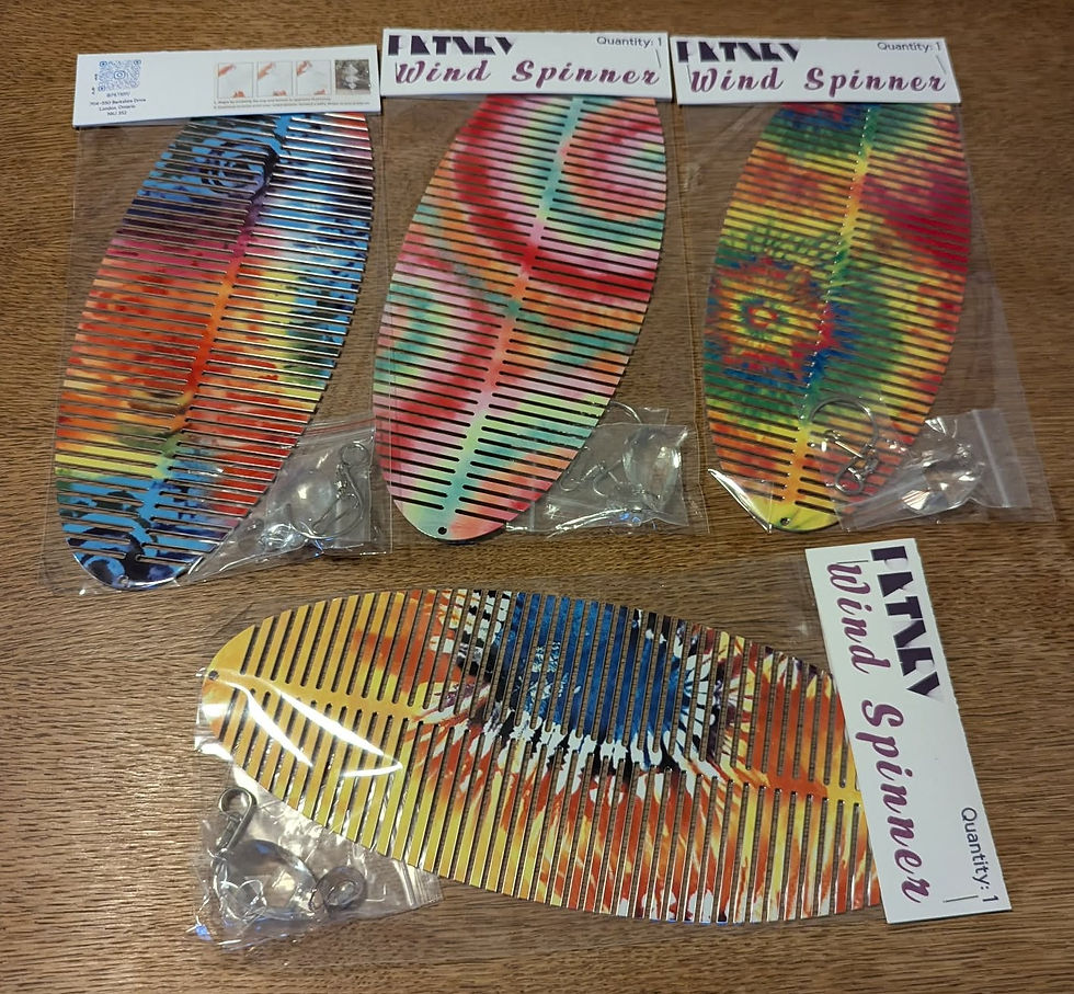 Thumbnail: Helix Wind Spinner - Tie Dye Design