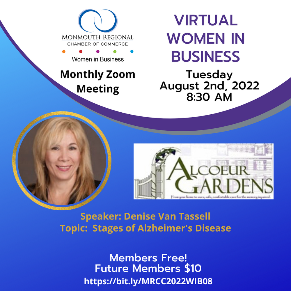 Please join the Monmouth Regional Chamber of Commerce Women In Business Virtual ZOOM Meet!