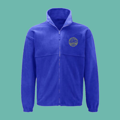The blue fleece for Caldershaw School