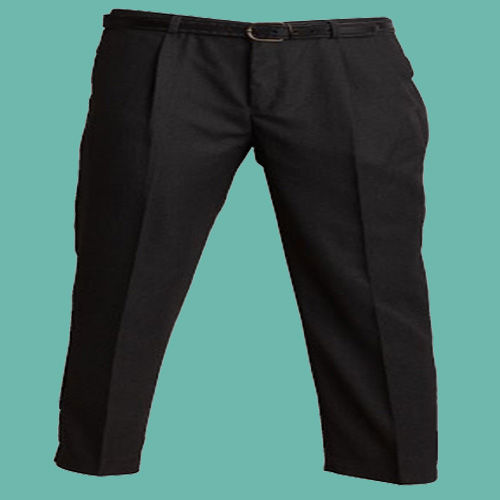 A pair of black school trousers.