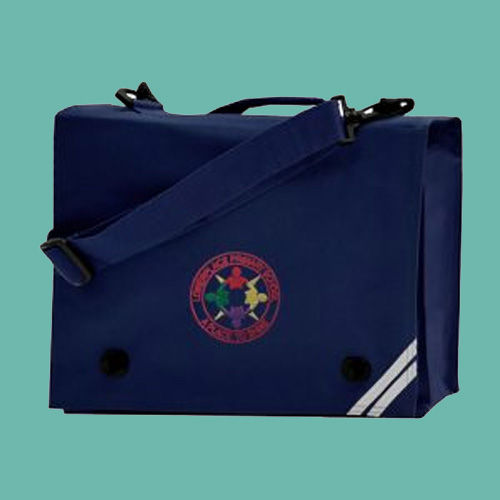 The navy document bag for Lowerplace Primary