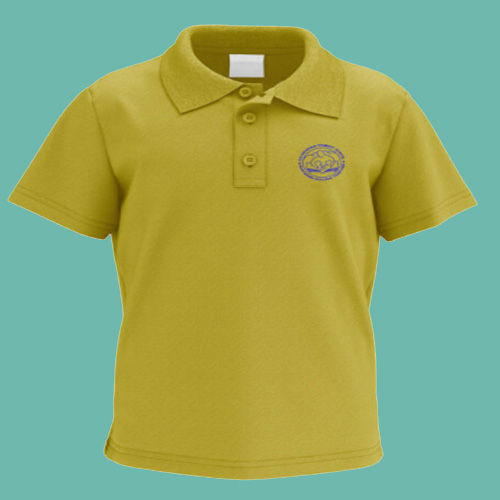The yellow polo for Caldershaw school