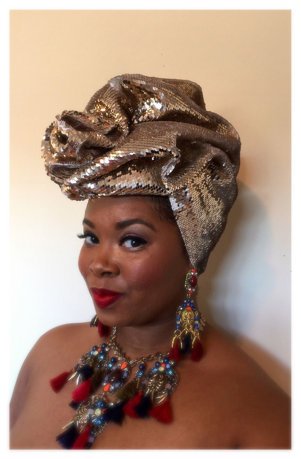 "Sizzle In Tassels " Statement Pendant Necklace