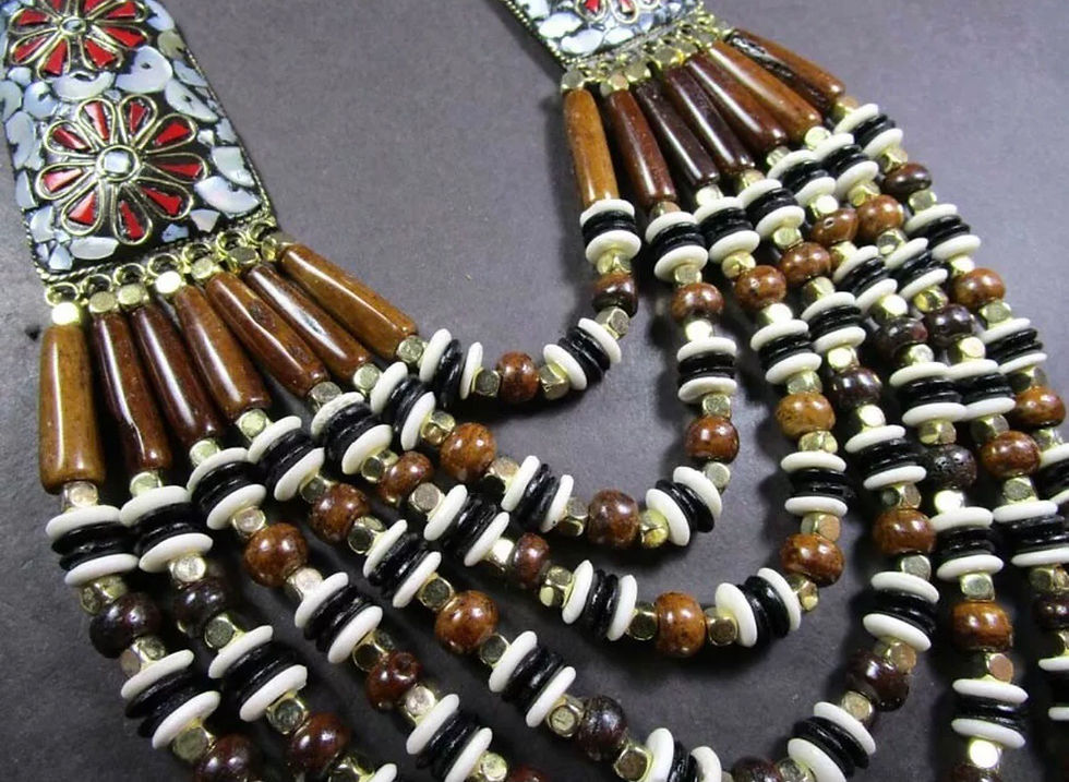 Thumbnail: "Let's Stay Together" Tibetan Tribal Necklace