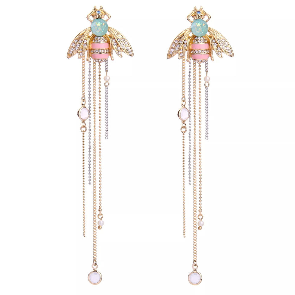 "Bee-u-tiful" Luxe Dangle Glam Earrings