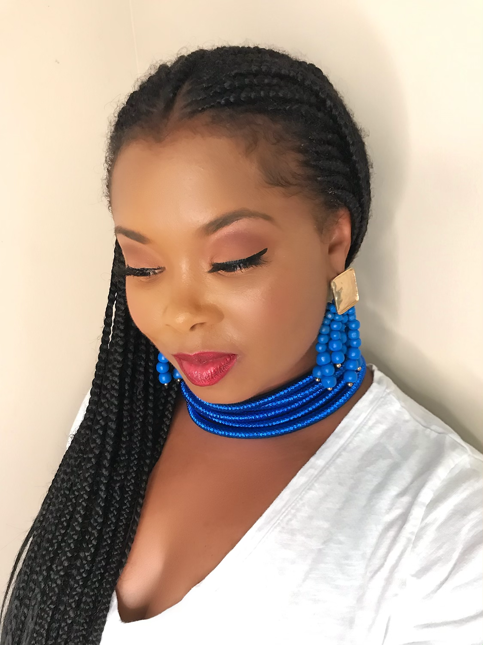 Thumbnail: "Woodlands" Earrings in Trendsetter Royal Blue