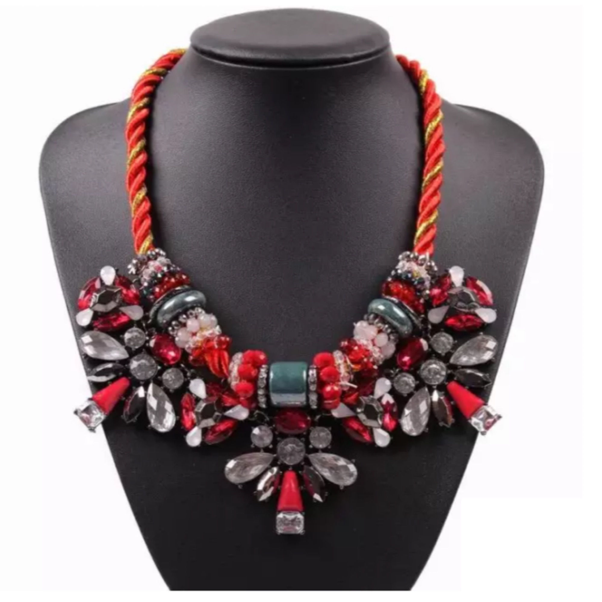 “Love” Cluster Statement Necklace