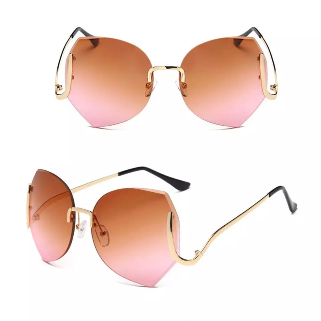 “Diamond” Oversized Two-Toned Sunnies 