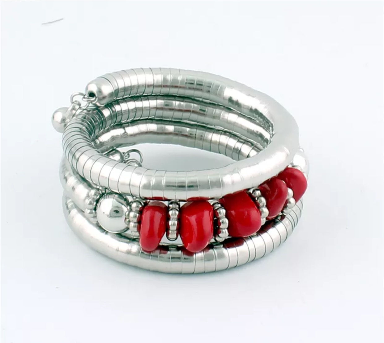"Ruby & Charmed" Bangle Bracelet