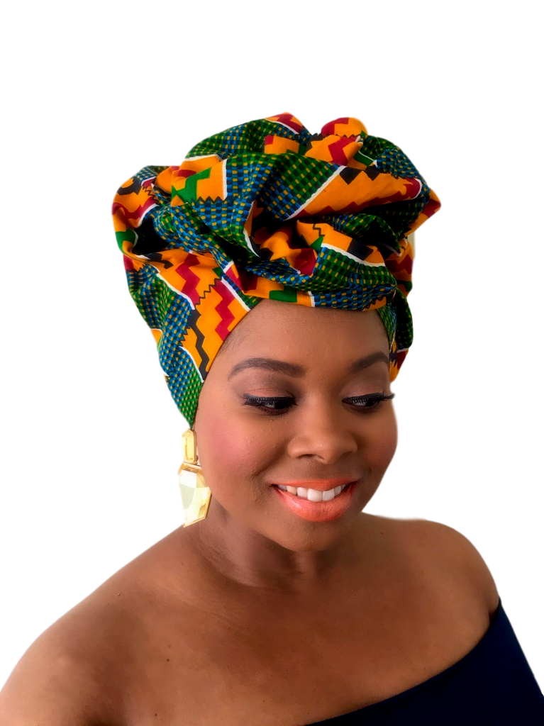 "Traditional" African Print Head Wrap crownedinroyalty