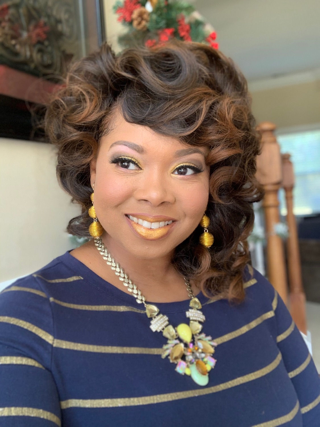 "Bronzed" Geometric Earrings