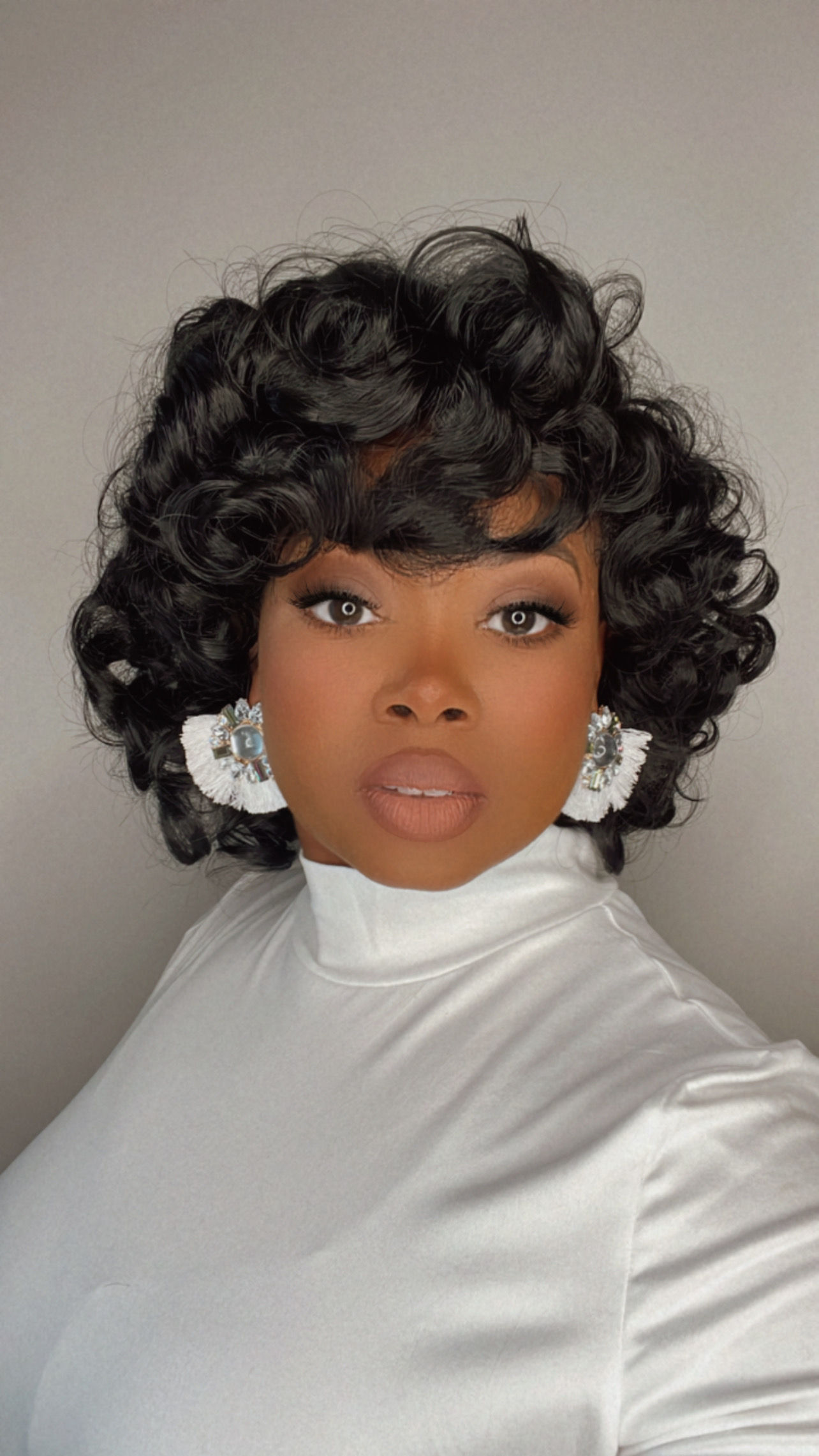 "Pure White" Fringe Earrings