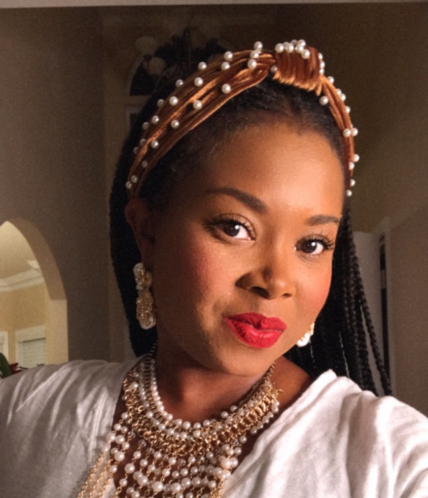 Thumbnail: "Ton of Pearls" Headband in Brown