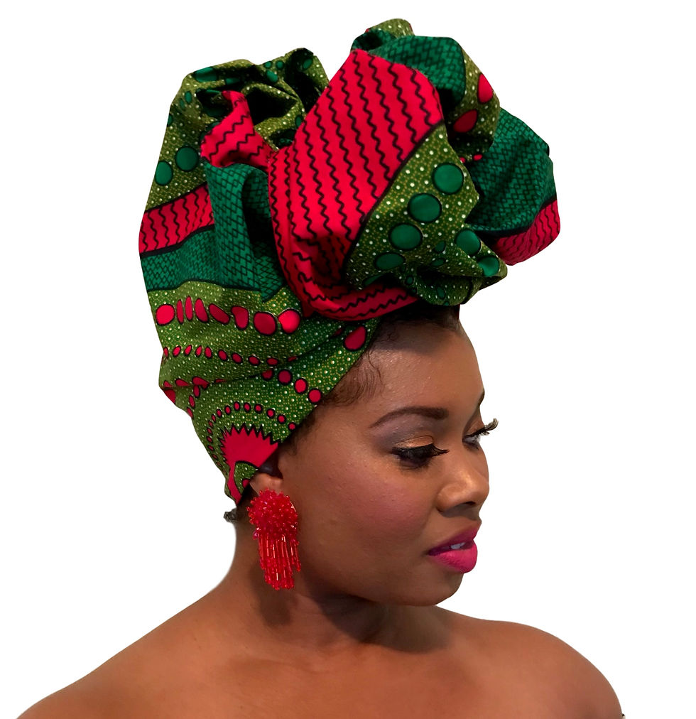 Thumbnail: "Brave" Vivid Pink & Green Print Head Wrap