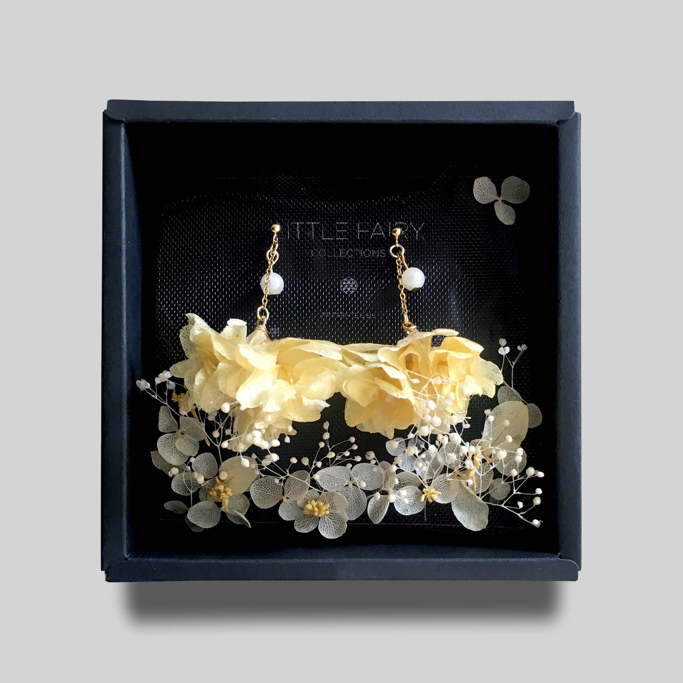 14K Gold Baby Yellow Floral Earrings