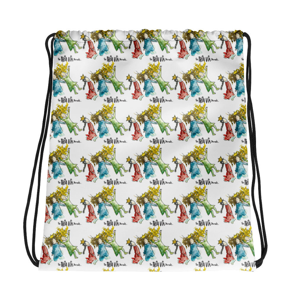 Drawstring bag TRIA VIA Journals print