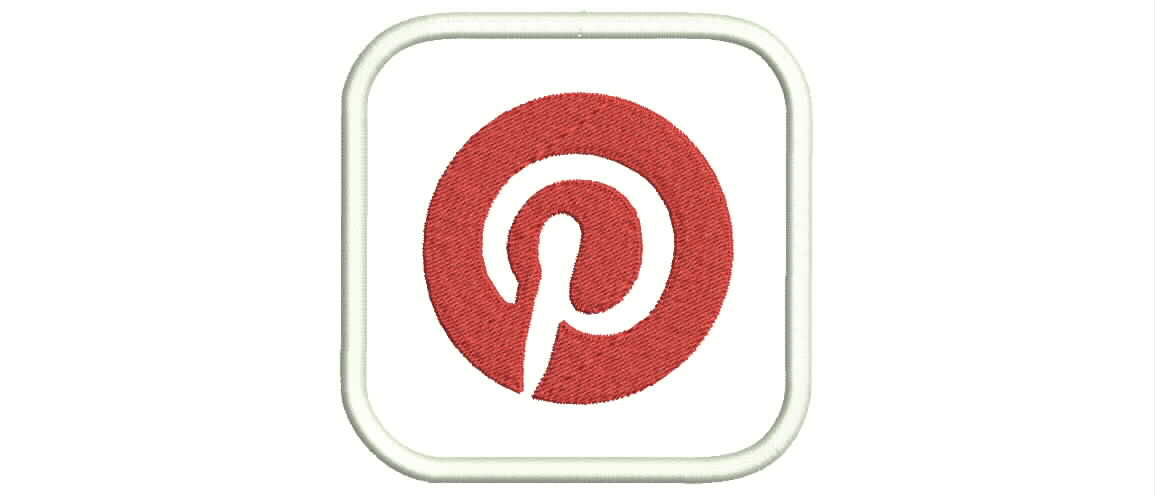 Pinterest Social Networks Machine Embroidery Design Applique 5 sizes