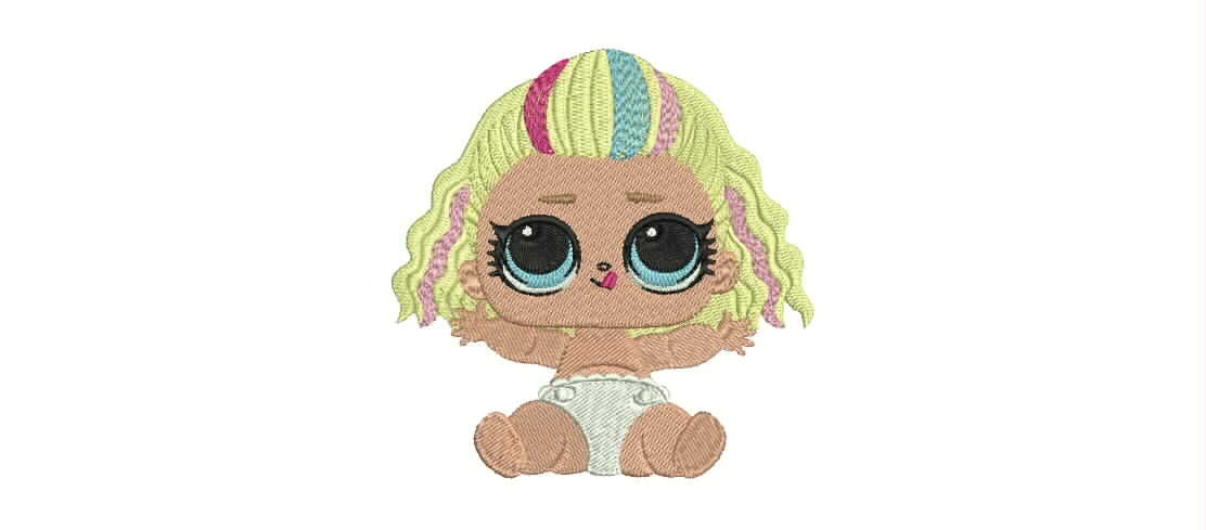 LOL Surprise Decoder Lil 8o.s. B.B. Machine Embroidery Design