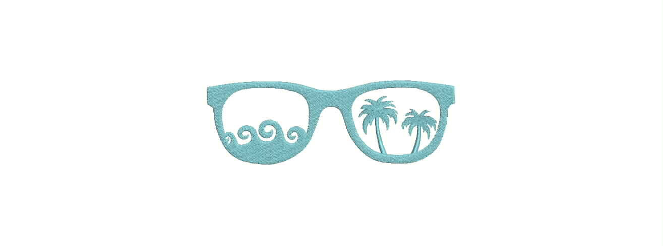 PalmGlasses Machine Embroidery Design