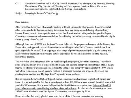 Letter to Kristina Walker