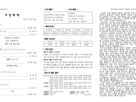 2022년 6월 12일 주보/교회소식