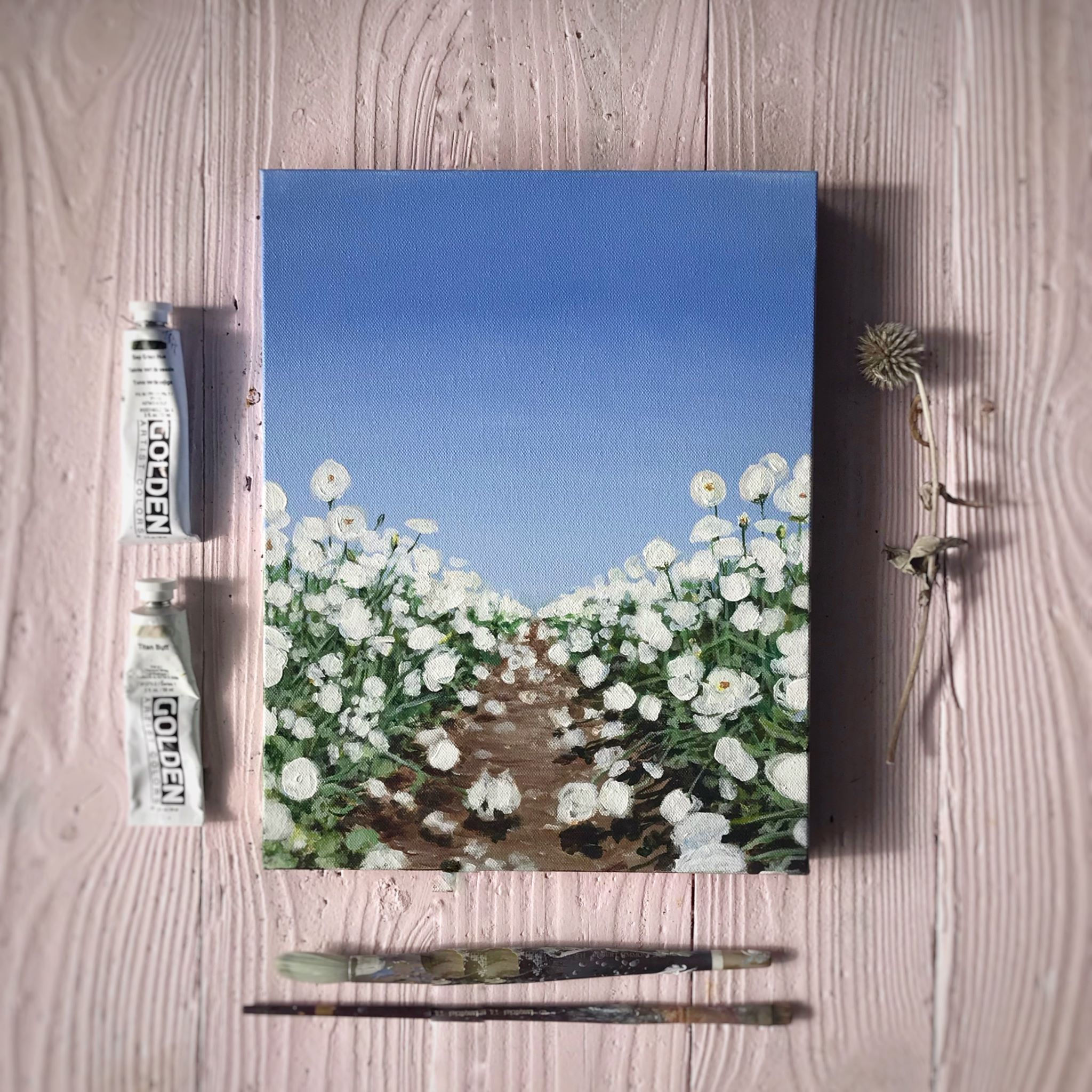 Flower Field Glow (11"x 14")
