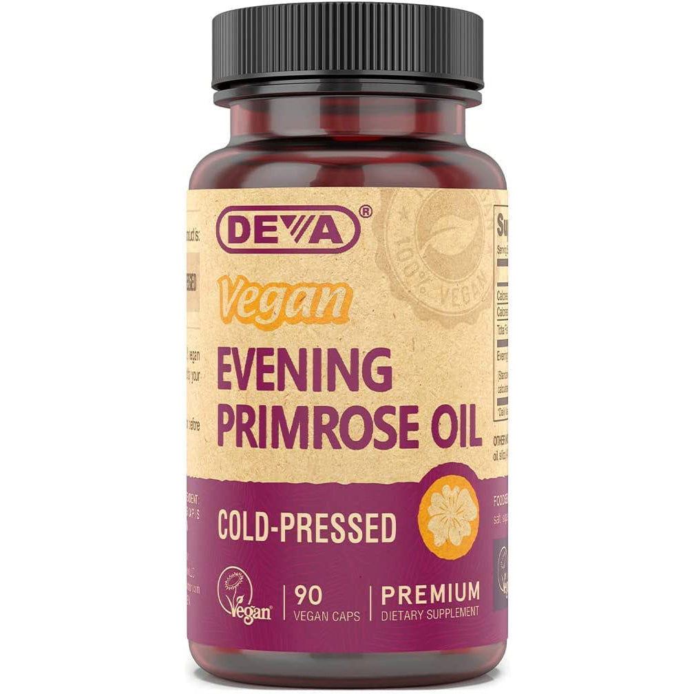 Deva, Vegan Evening Primrose Oil, 90 Vegan Caps (500 mg per Capsule)