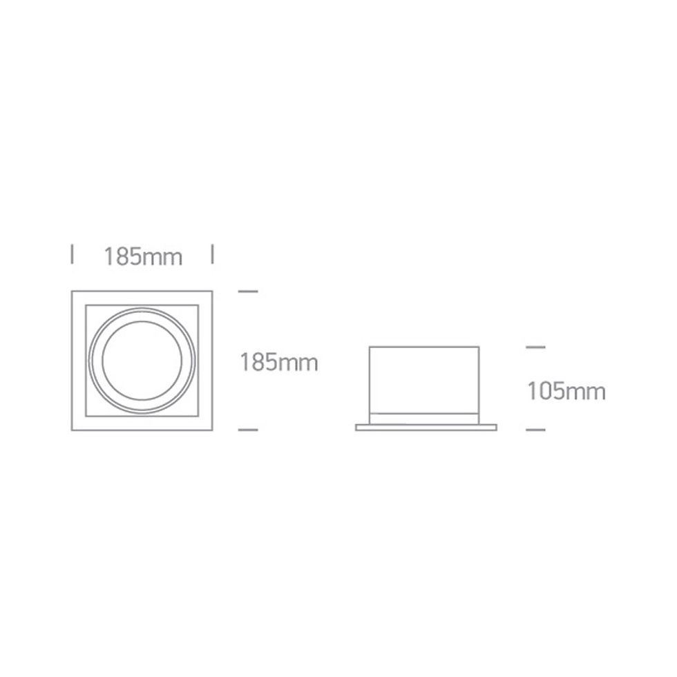 Thumbnail: 30W Square COB LED Recessed Downlight