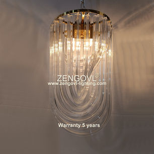 （057）Gold luxury modern crystal glass chandelier pendant lights