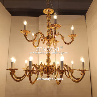 （113）ZENGOVL European-style Copper Light French High-end Villa Bedroom Dining Room Chandelier