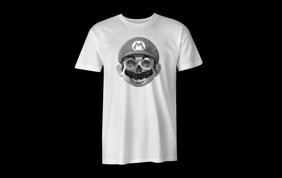 Thumbnail: Mario Skull White T-Shirt