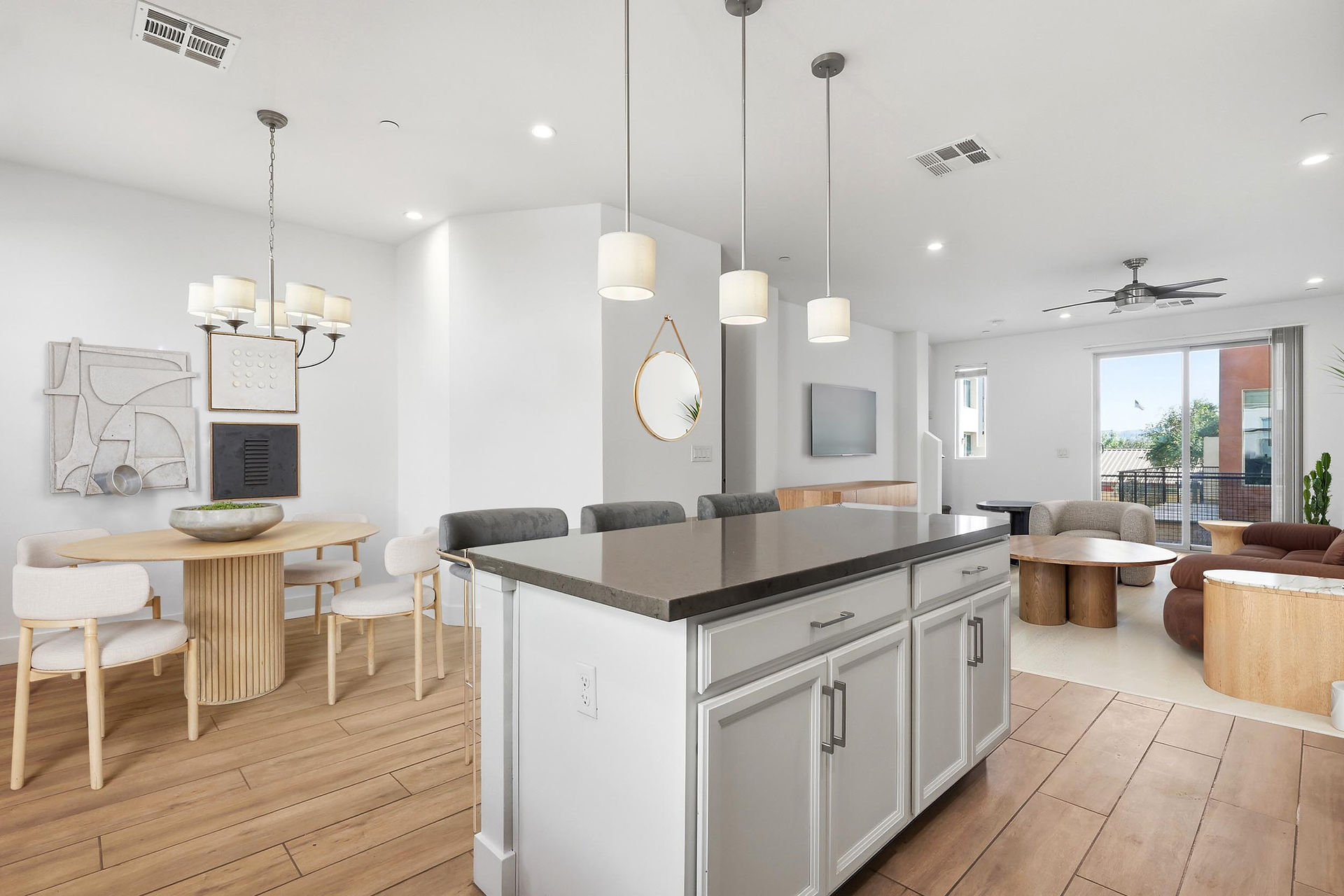 Kitchen Island in modern town home in Phoenix, Arizona