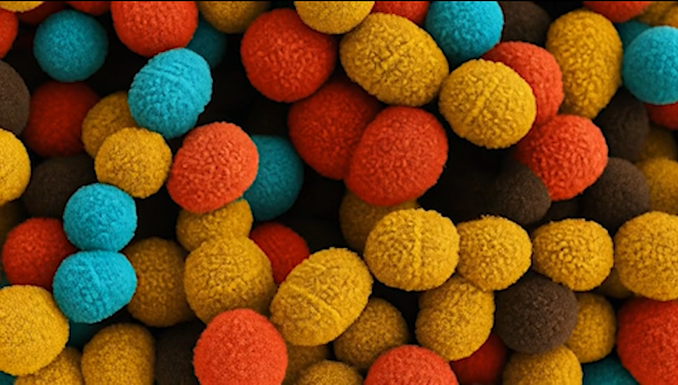 healthy bacteria streptococcus with abstract colour