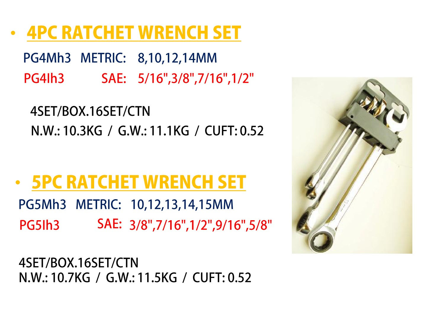 Ratcheting (gear) wrench Set - ProRatchet