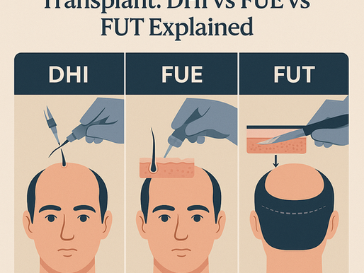 Choosing the Right Hair Transplant: DHI vs FUE vs FUT Explained