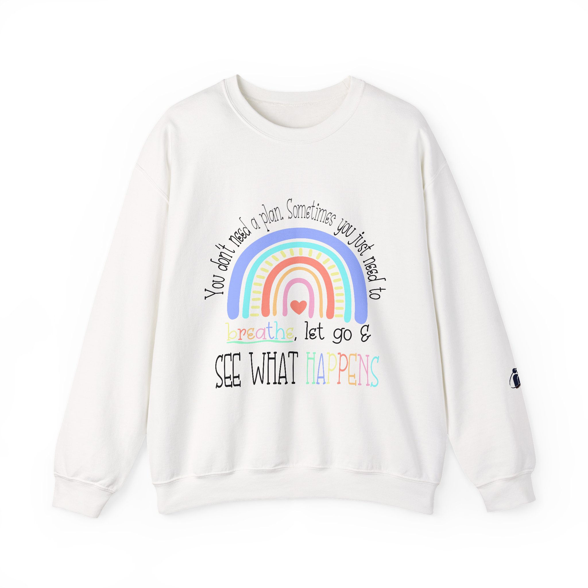 Inspirational Rainbow Sweatshirt-Unisex Crewneck, Cozy Wear, Self-Care