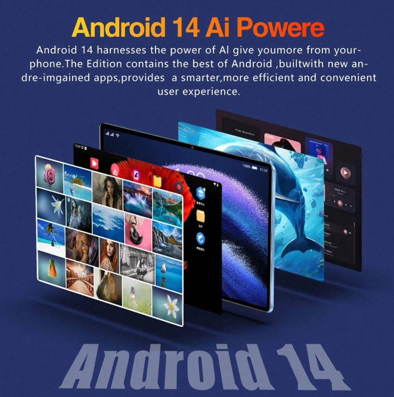 Thumbnail: Qetupa 10.1-inch Z50 Android 14 Tablet PC, 3GB RAM + 64GB ROM, MTK 6755 Octa-Cor