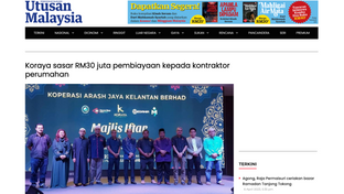 Koraya sasar RM30 juta pembiayaan kepada kontraktor perumahan
