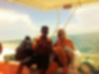 Ivan Mendoza and I in the early days of Pocna Dive Center