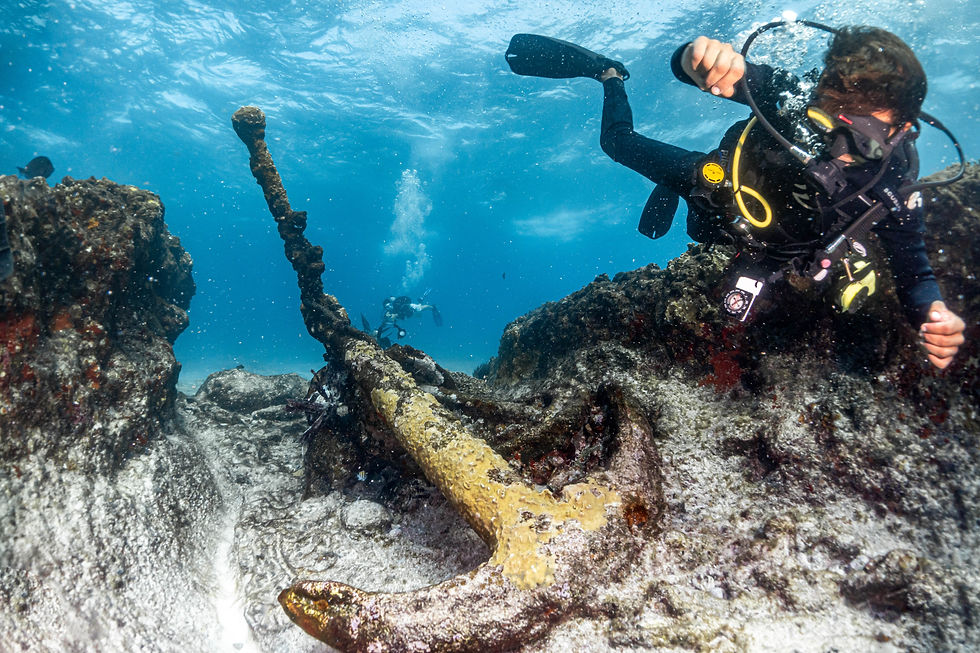The old anchor found at Punta Sur, Isla Mujeres