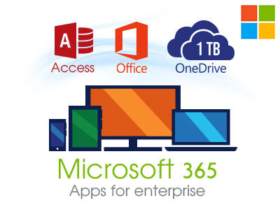 Microsoft 365 Apps for enterprise: Access, Office, OneDrive 1TB บนอุปกรณ์หลากหลาย