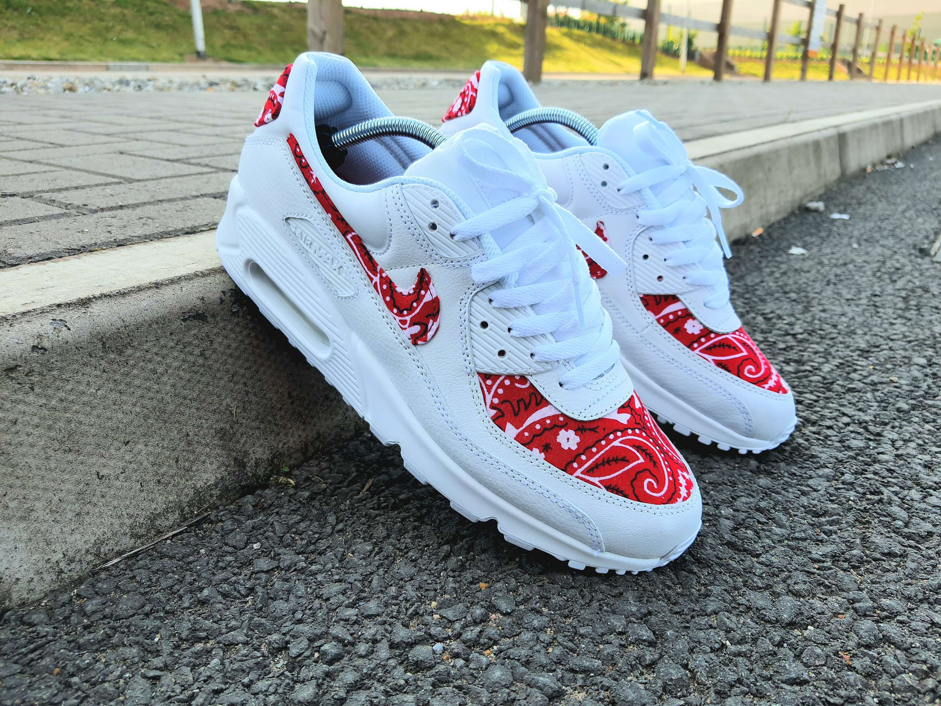 White & Red Bandana Air Max 90