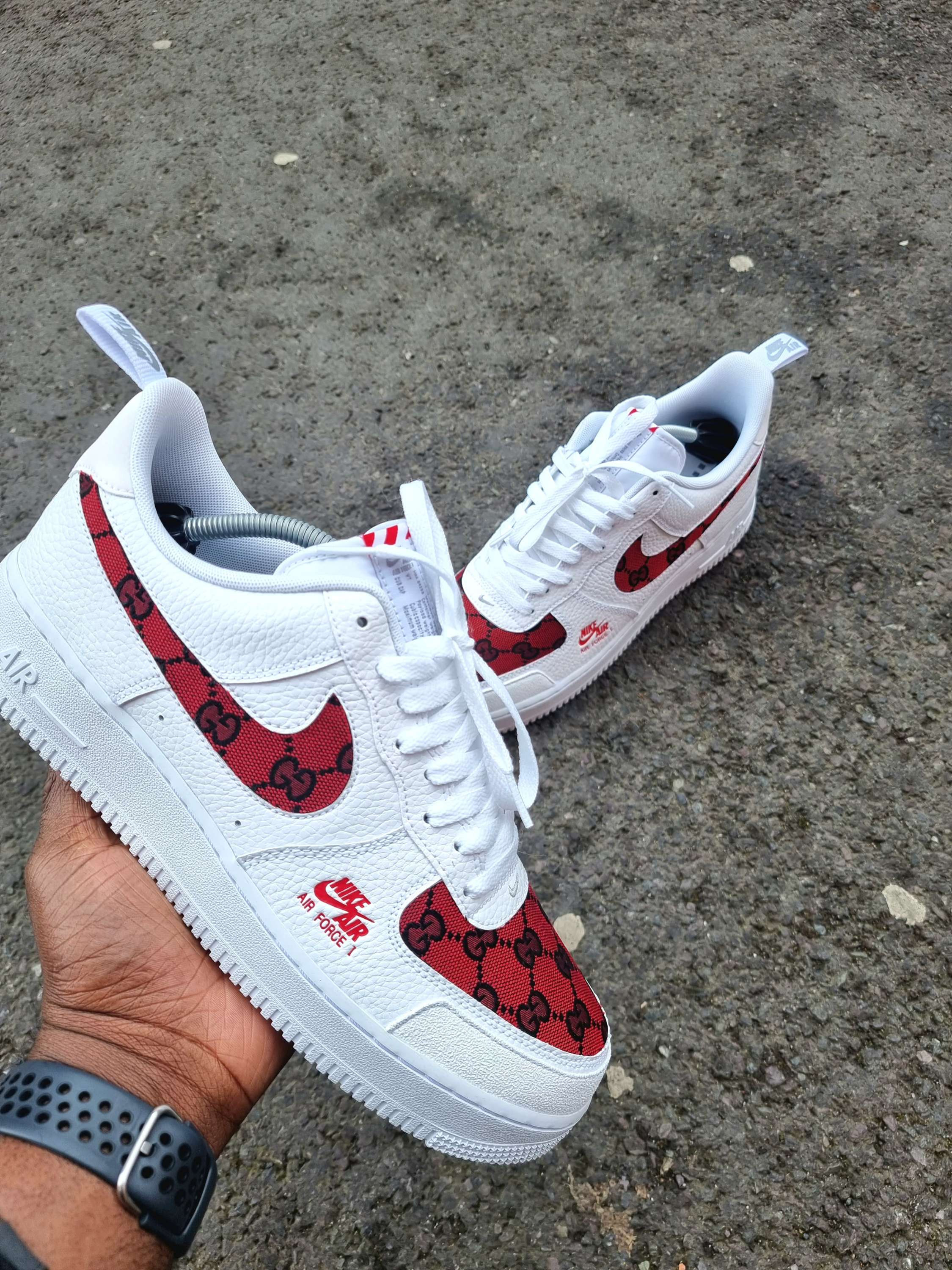 Red & White AF1 Utility