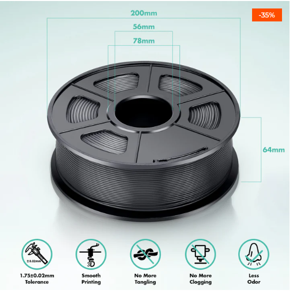 Thumbnail: SUNLU Blue Advanced PLA+ Filaments – Precision 1.75mm, Enhanced PLA Plus