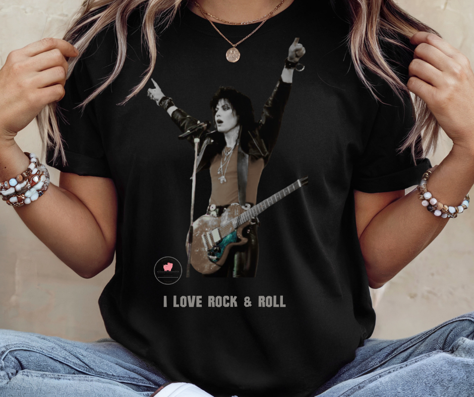 Women In Rock- "I Love Rock N Roll" Graphic T-Shirt S-2X