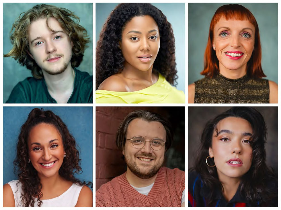 (clockwise from top left) Lewis Edgar, Emily Friberg, Clare Brice, Mia Quimpo, Oliver Wood, Helena Caldas