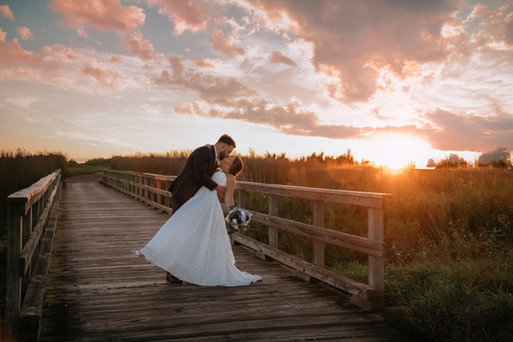 sunset portraits during golden hour out on the golf course at the club at strawberry creek golf club in kenosha