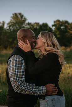 newly engaged couple during their portrait session in Fox Lake Illinois